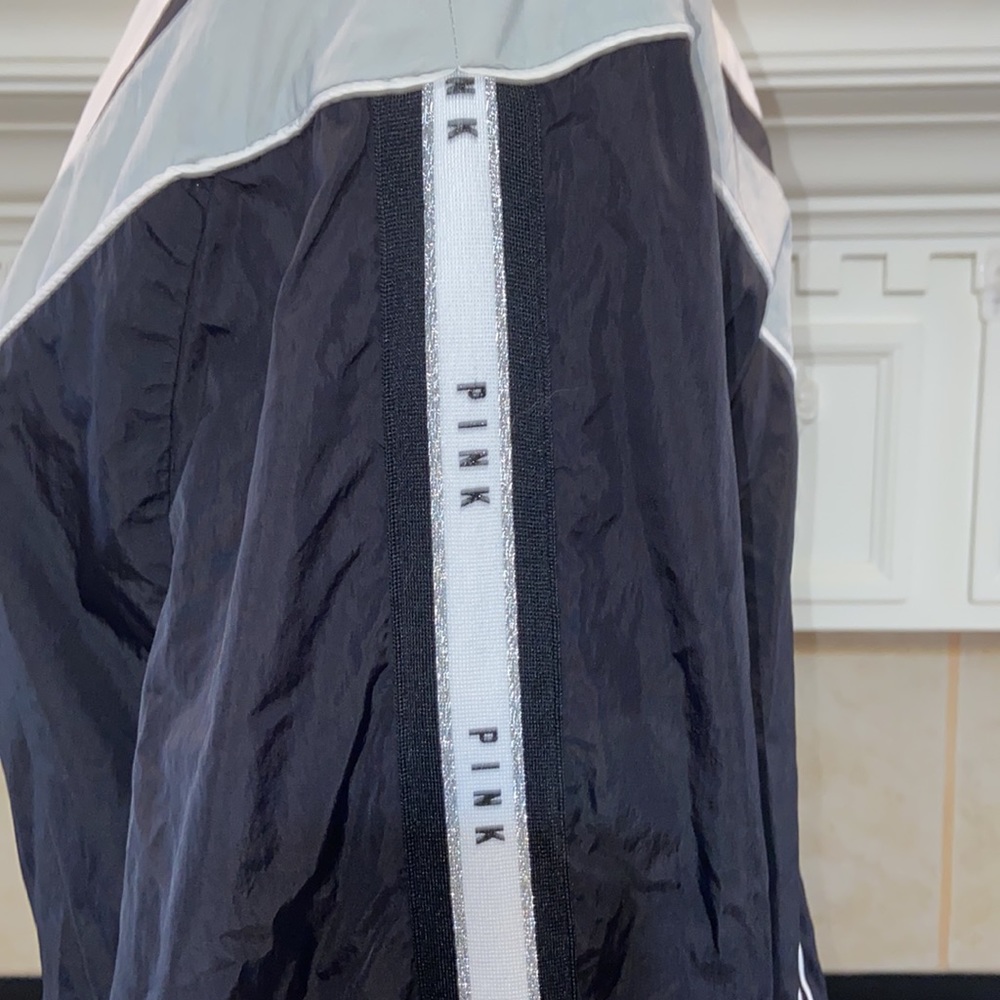Pink Victoria’s Secret Black and Gray Windbreaker - Picture 4 of 8